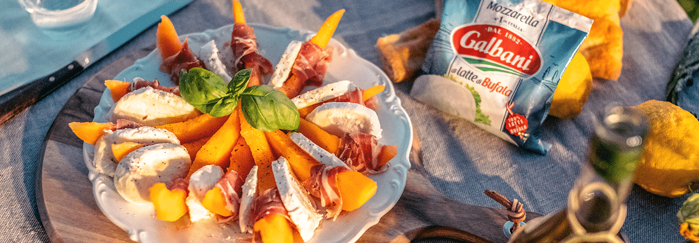 Caprese mit Schinken und Melone - Galbani