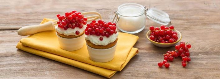 Cupcakes ohne Butter mit frischem Obst - Galbani